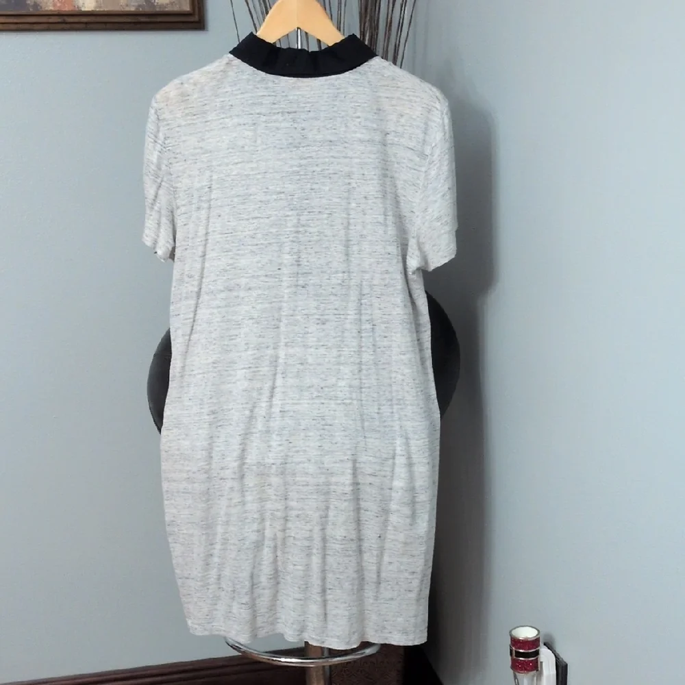 Tory Burch Space Dyed Black and White Polo Dress